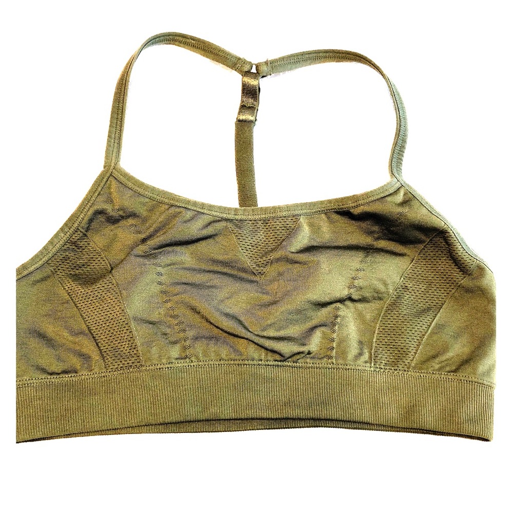 Forever 21 Army Green Y-Back Sports Bra